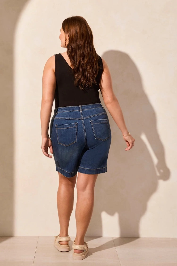 Audrey Comfort Stretch Pull-On Bermuda Shorts