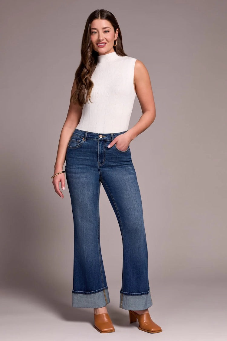 Brooke Cuffed Palazzo Jeans
