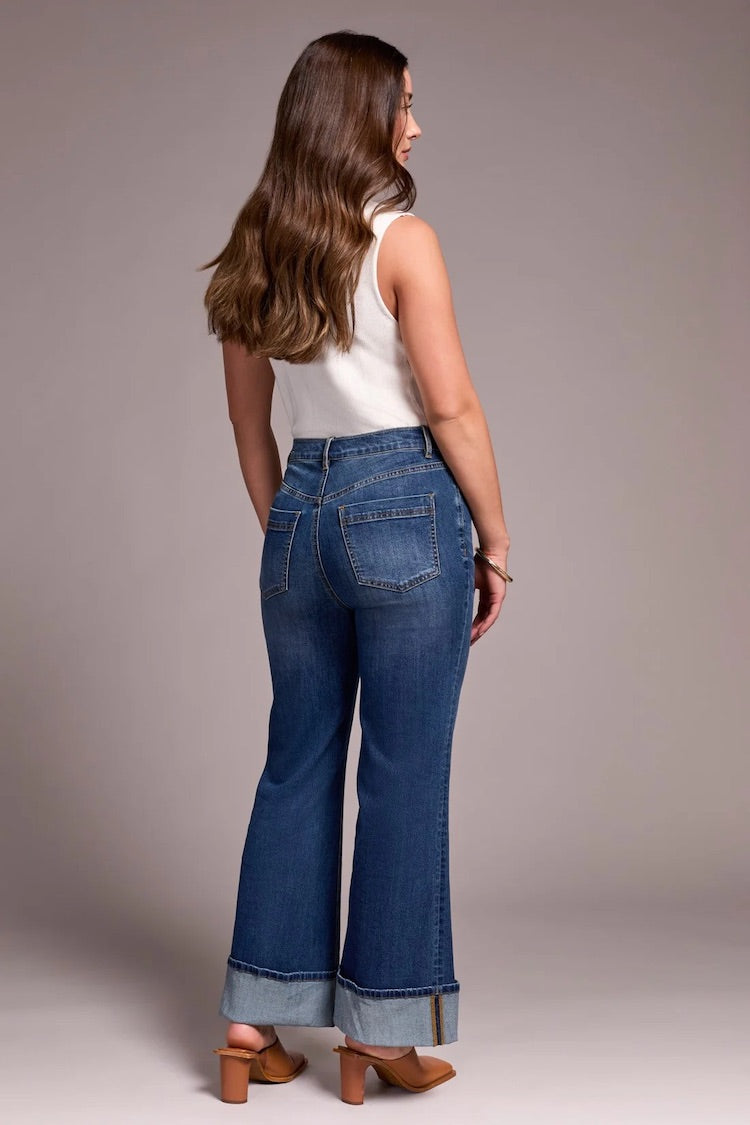 Brooke Cuffed Palazzo Jeans