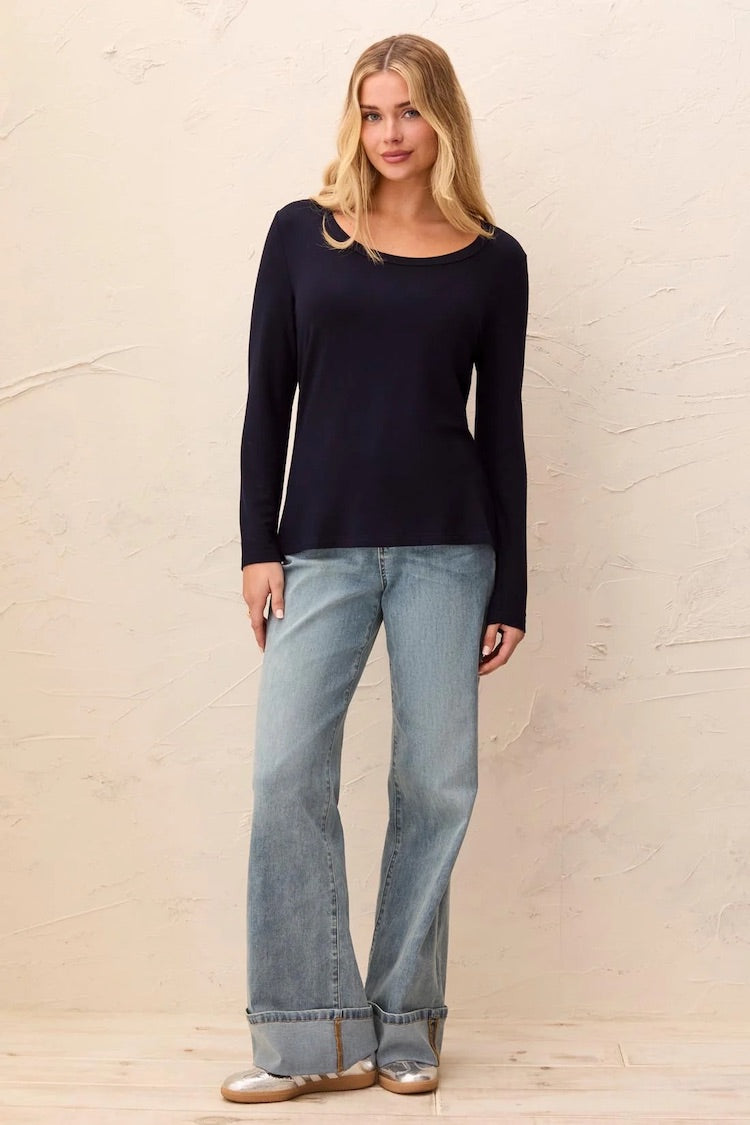 Tribal Long Sleeve Scoop Neck