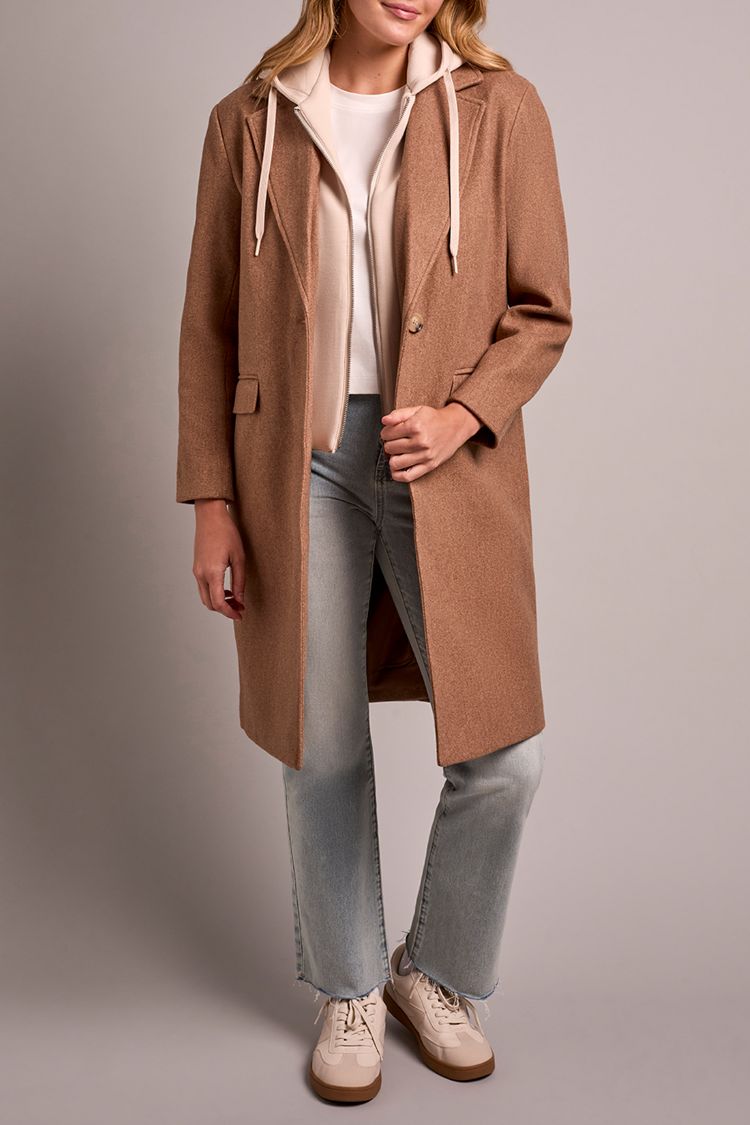 Trench Coat With Fooler Hoodie