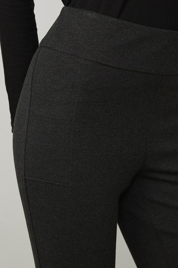 These slim Joseph Ribkoff Lydia Leggings are a comfortable, sleek alternative to traditional dress pants. These offer hidden pockets at the hip and a streamlined, polished silhouette.  Proudly made in Canada. 