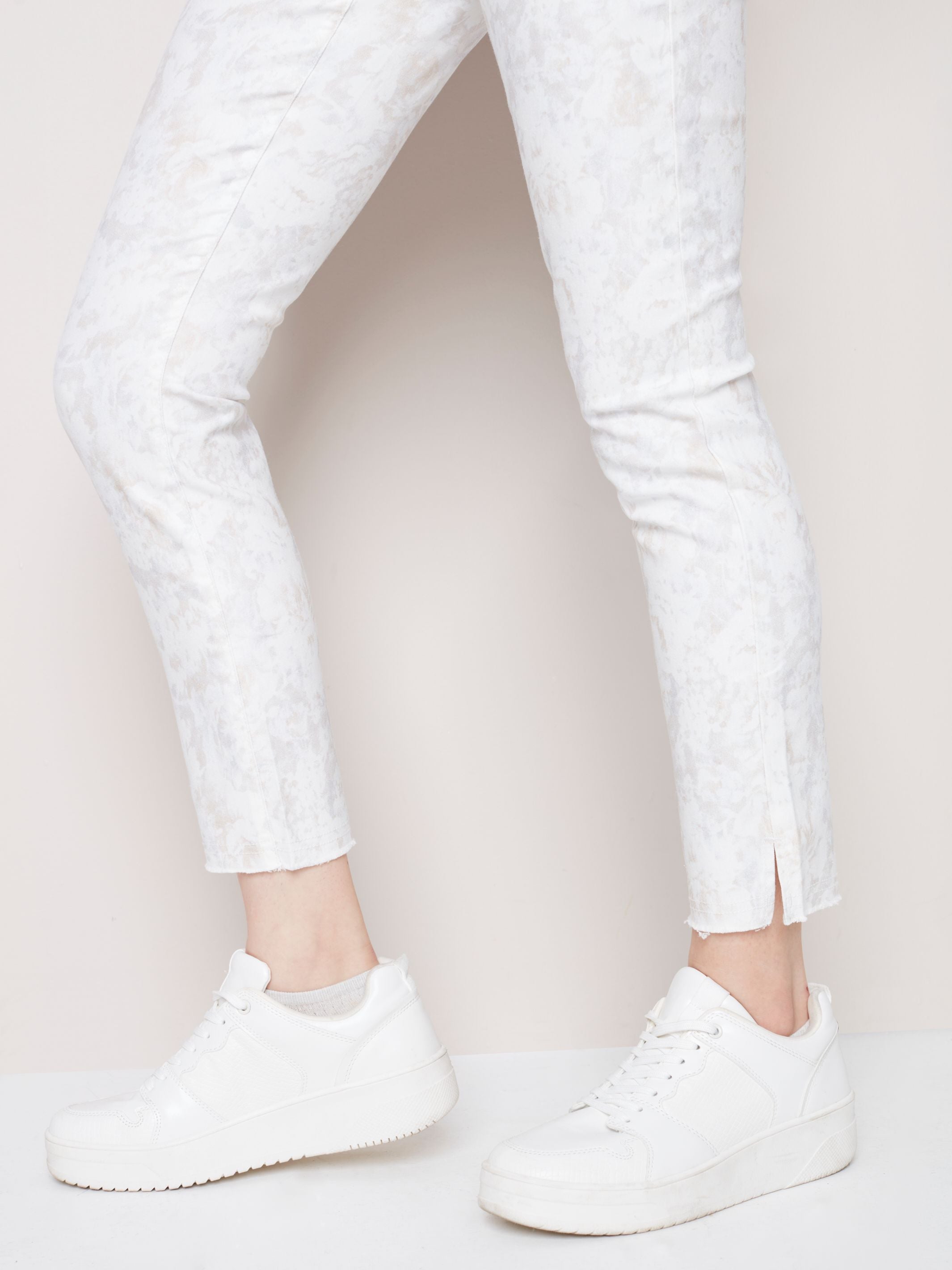 Printed Twill Ankle Pant