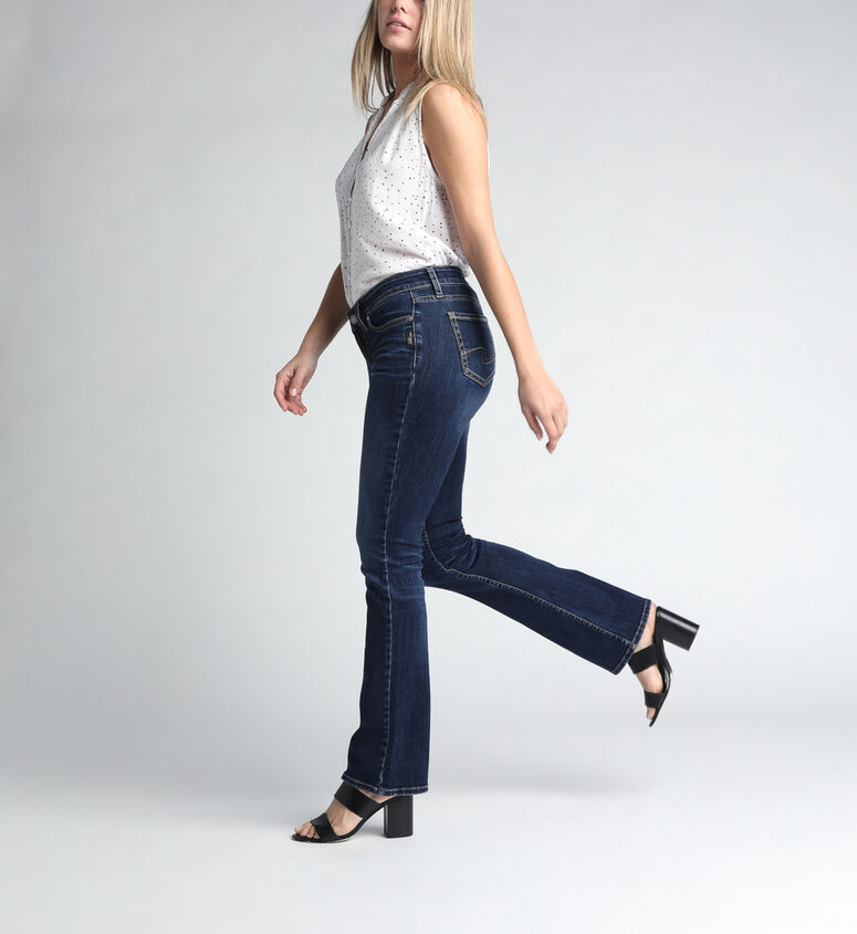 Silver Elyse Slim Mid-Rise Bootcut Jeans