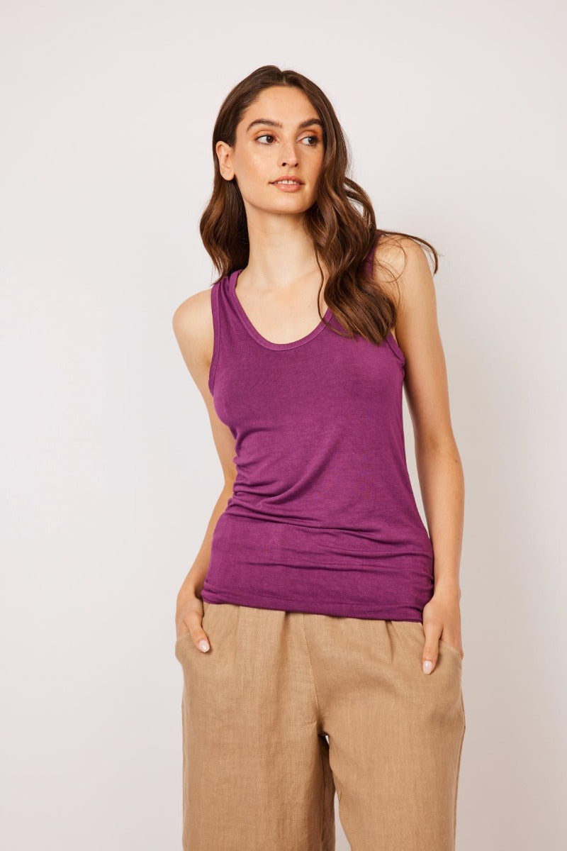Pistache Viscose Basic Tank  This Pistache Viscose Basic Tank is a top you'll be reaching for over and over again