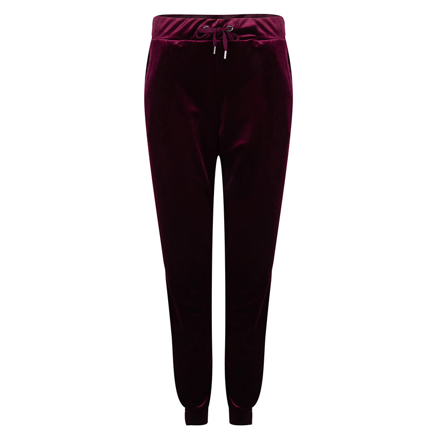 Esqualo Velour Joggers  These Esqualo Velour Joggers are so soft, you won't want to take them off! These luxurious lounge pants feature a drawstring waist, slanted side pockets and banded ankles.
