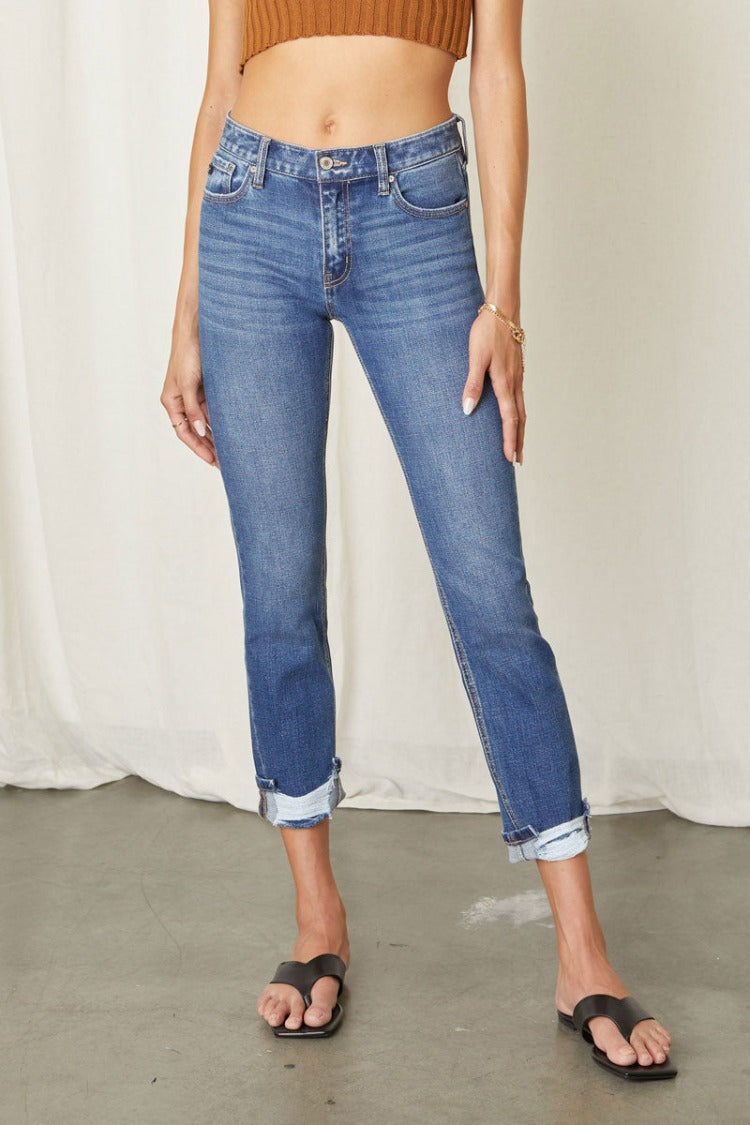 Jean droit skinny taille moyenne Cane