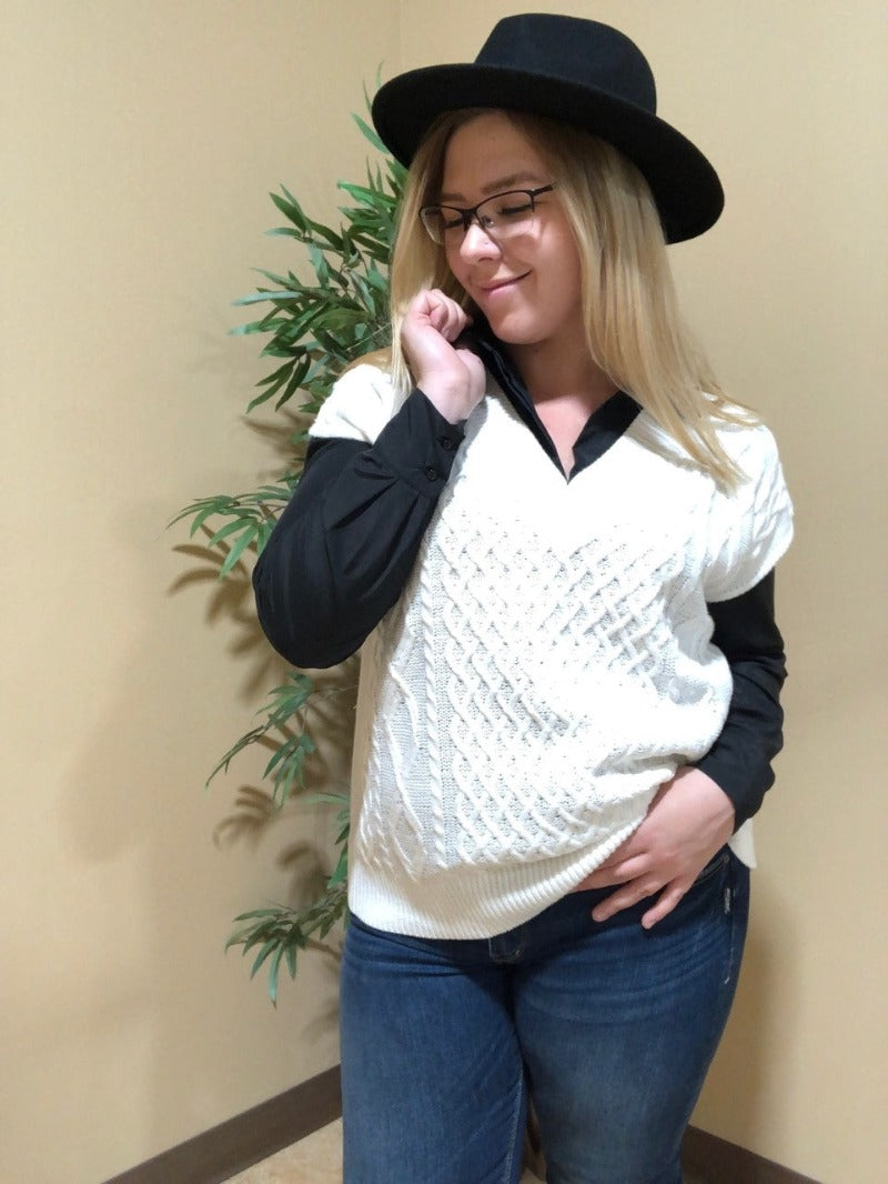 Netti Long Sleeved Collared Blouse